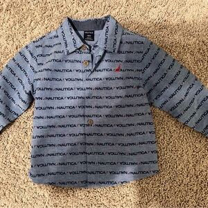 Nautica - Long sleeve Blue button up Shirt (18 mos)